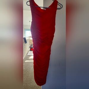 Elegant Red Sleeveless Dress